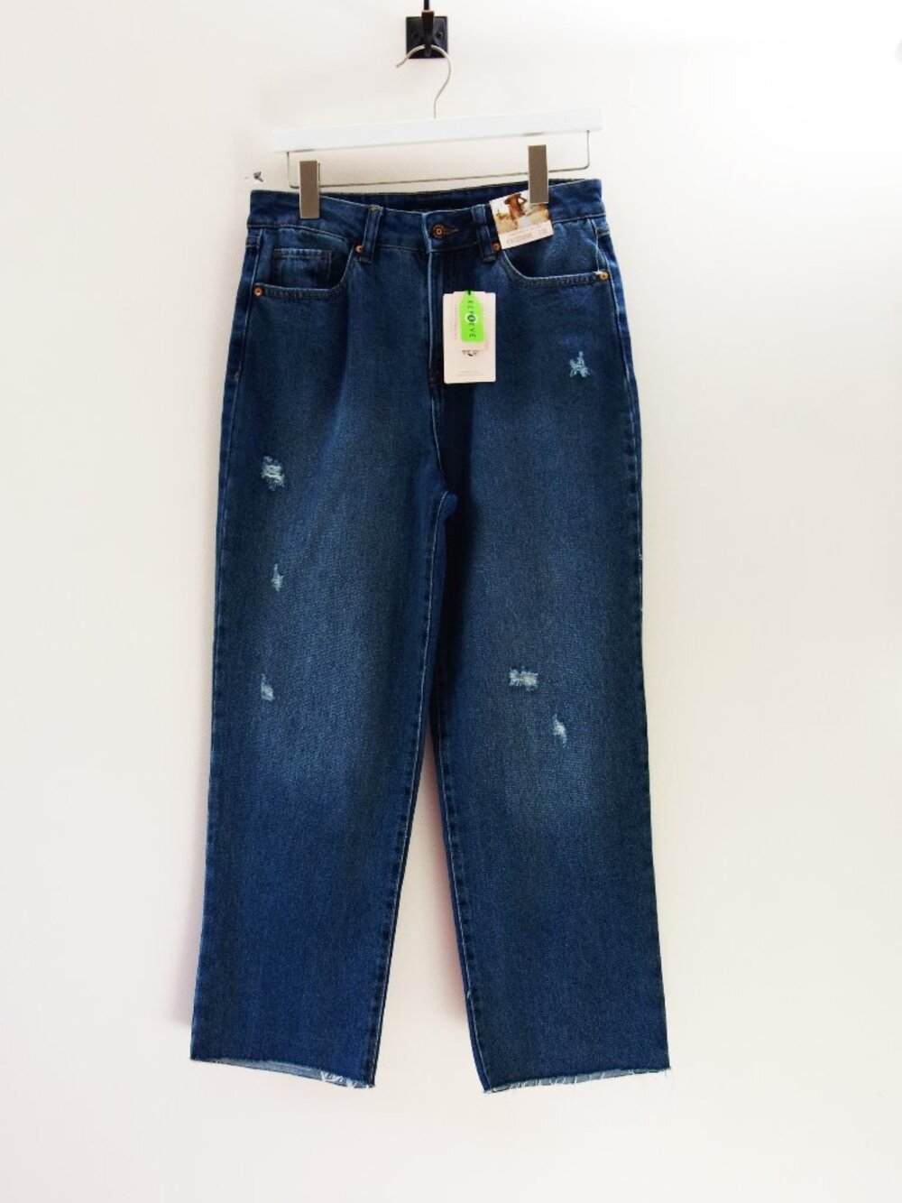 Sincerely Jules 7/28 Mom Stovepipe High Rise Jeans Distressed NWT!